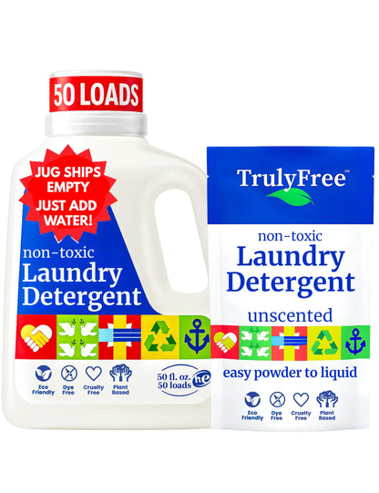 Truly Free Plant-Based Refillable Laundry Wash for Sensitive Skin