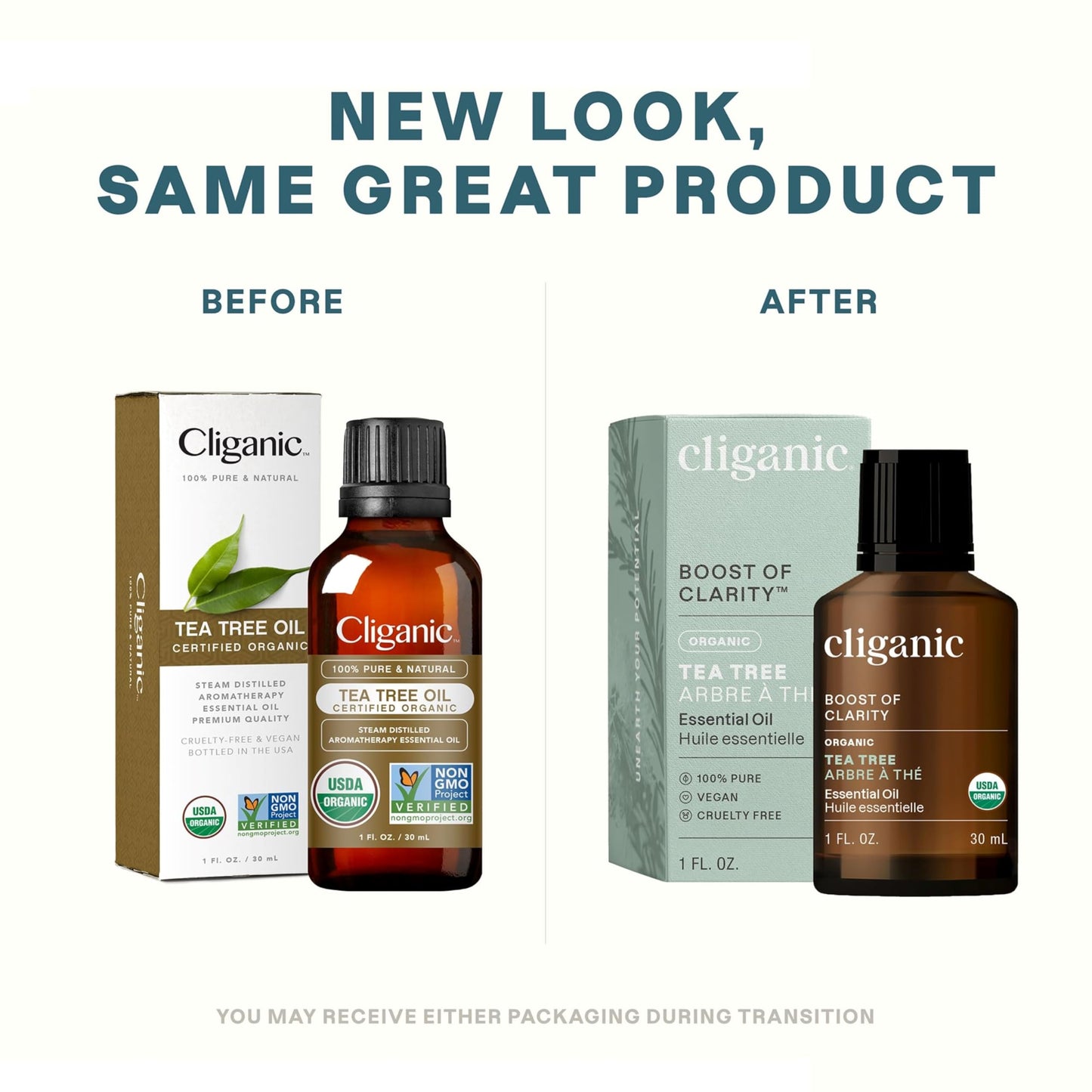 Cliganic USDA Organic Lemon Tea Tree Oil: 100% Pure & Natural