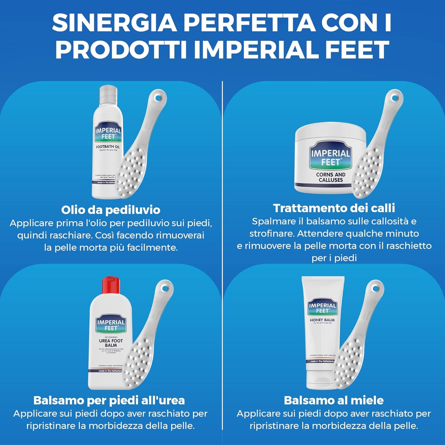 Imperial Feet Double-Sided Stainless Steel Foot Scraper: Professional Grade