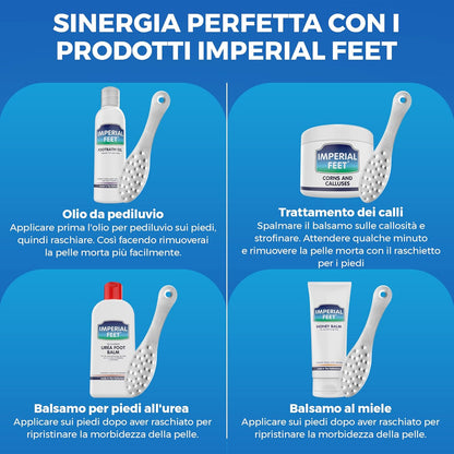 Imperial Feet Double-Sided Stainless Steel Foot Scraper: Professional Grade