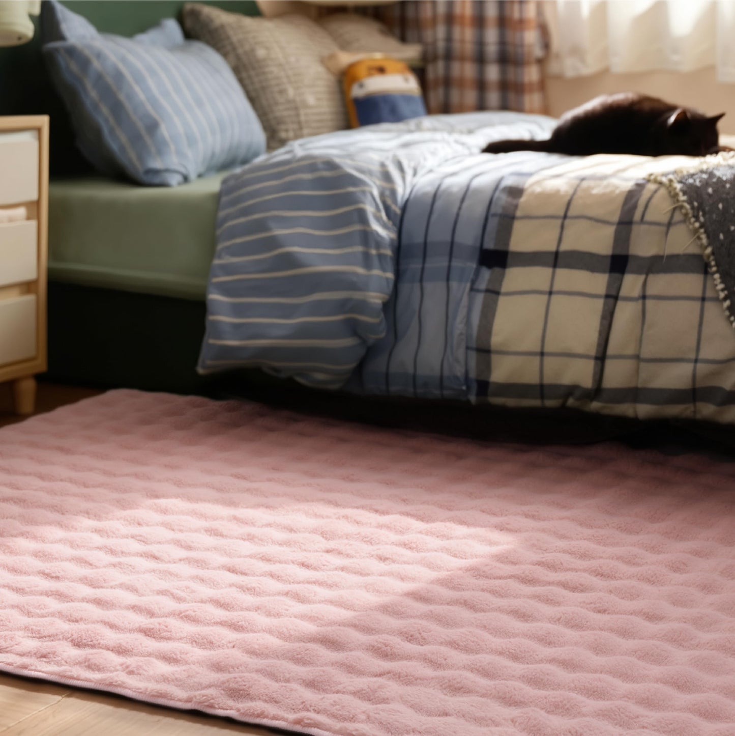 Bedsure OEKO-TEX Certified Machine Washable Faux Wool Area Rug