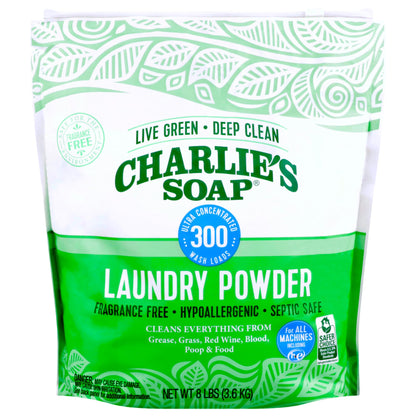 Charlie’s Soap Fragrance-Free Hypoallergenic Deep Cleaning Laundry Powder