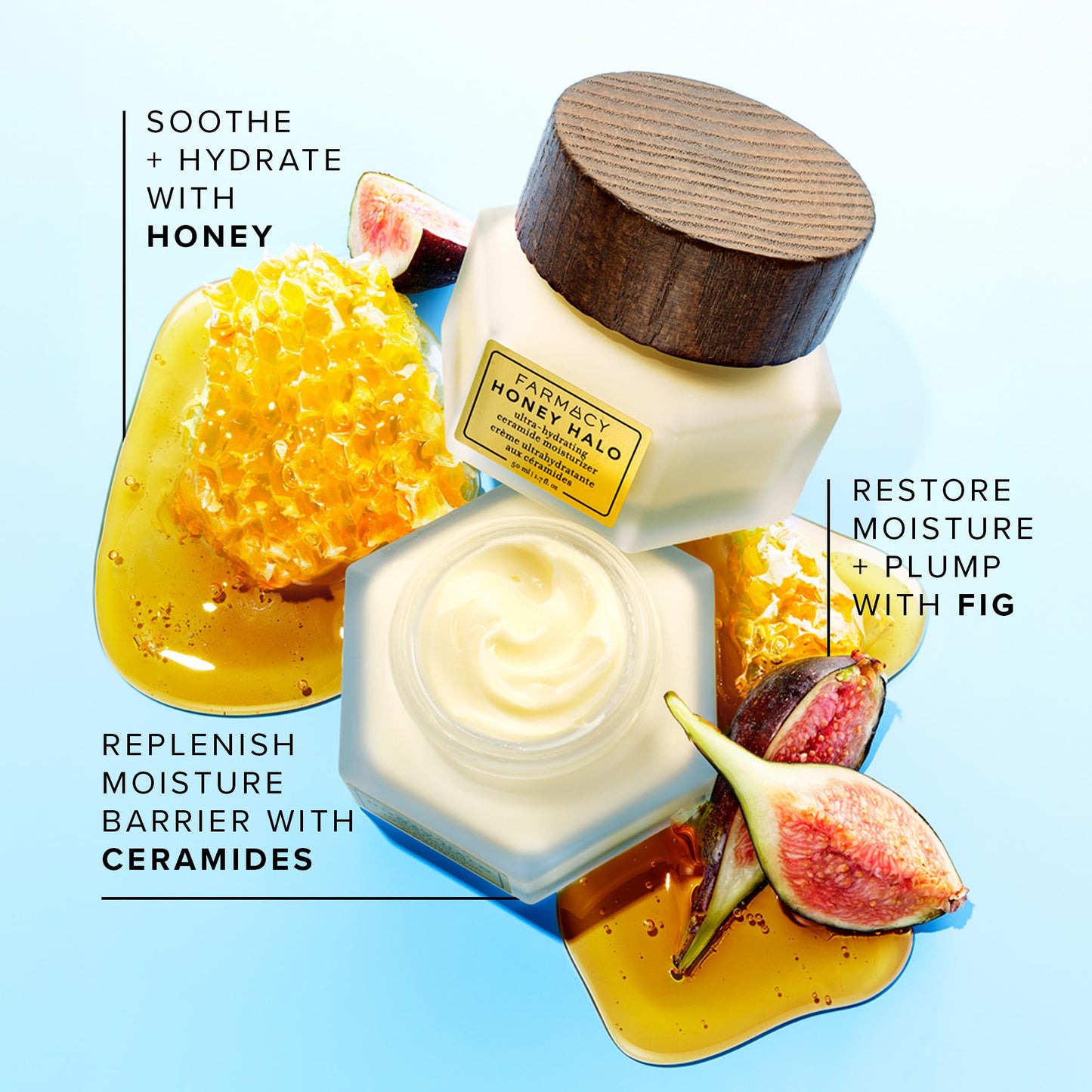 Farmacy Honey Halo Ceramide Face Moisturizer: Buckwheat Honey & Propolis