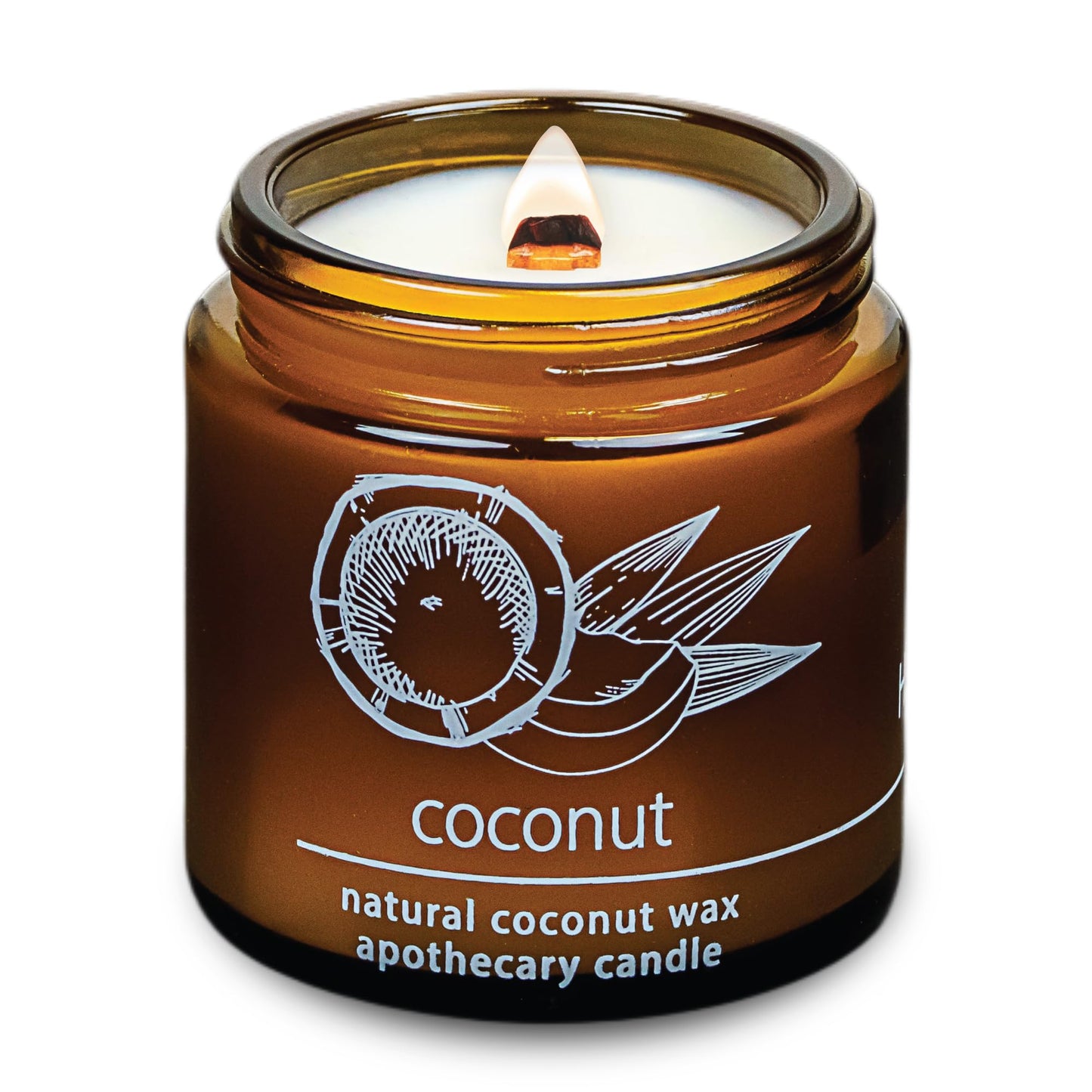 Non-Toxic Coconut Wax Candle: Signature Crackling Wood Wick, Phthalate-Free, 60-Hour Clean Burn