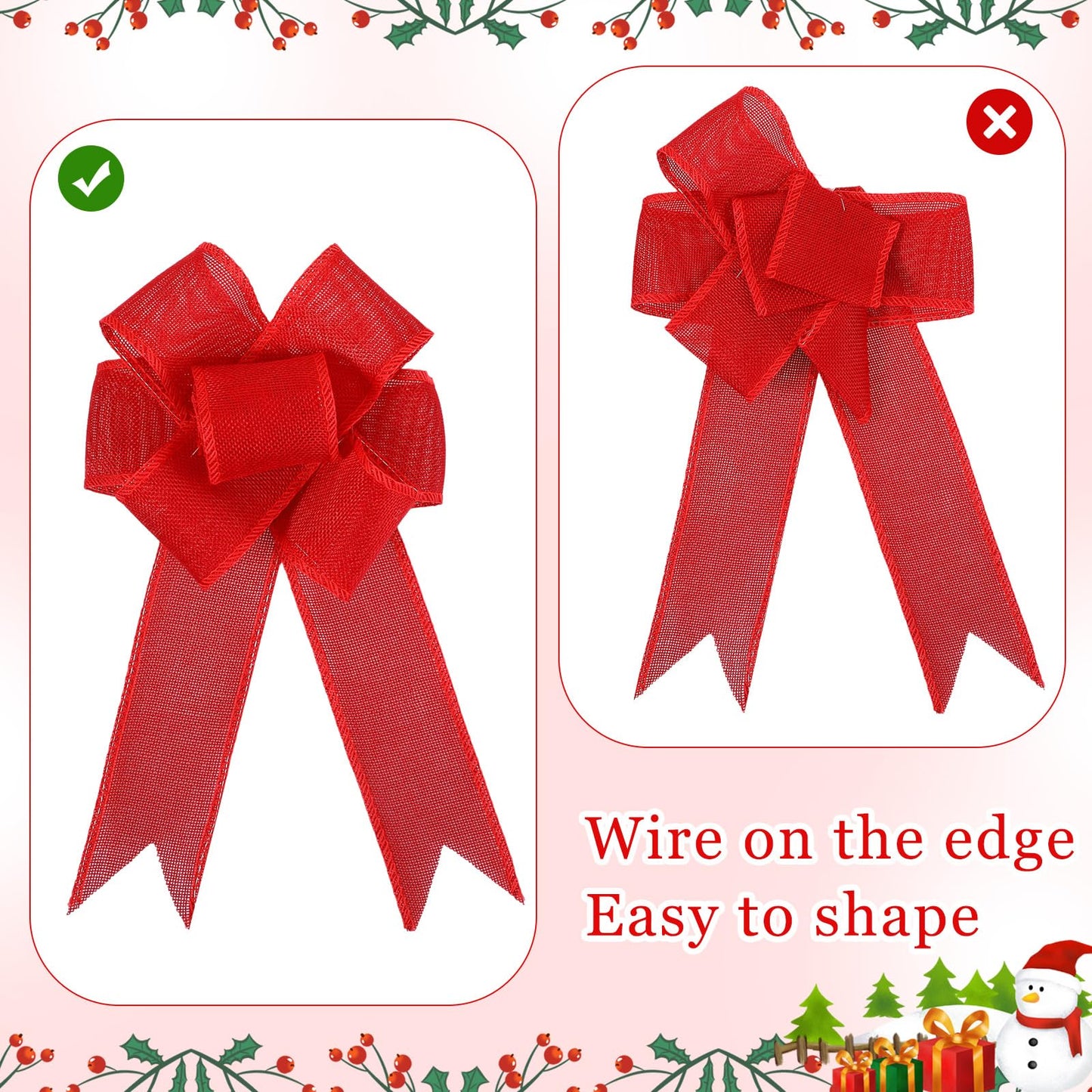 Extended 12-Yard Burlap Ribbon: Natural Wired Edge for Permanent, Handmade Bows & Garlands