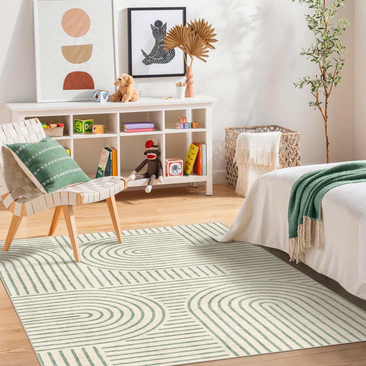 LUXRUG 6x9 OEKO-TEX Certified Modern Abstract Washable Rug