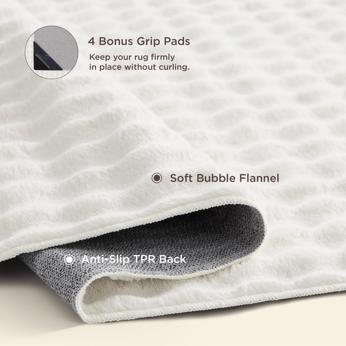 Bedsure OEKO-TEX Certified Machine Washable Faux Wool Area Rug