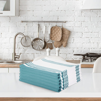 Urban Villa Cotton Kitchen Towels | TRUE Shift Eco Towels (20″×30″, Striped, Mitered)