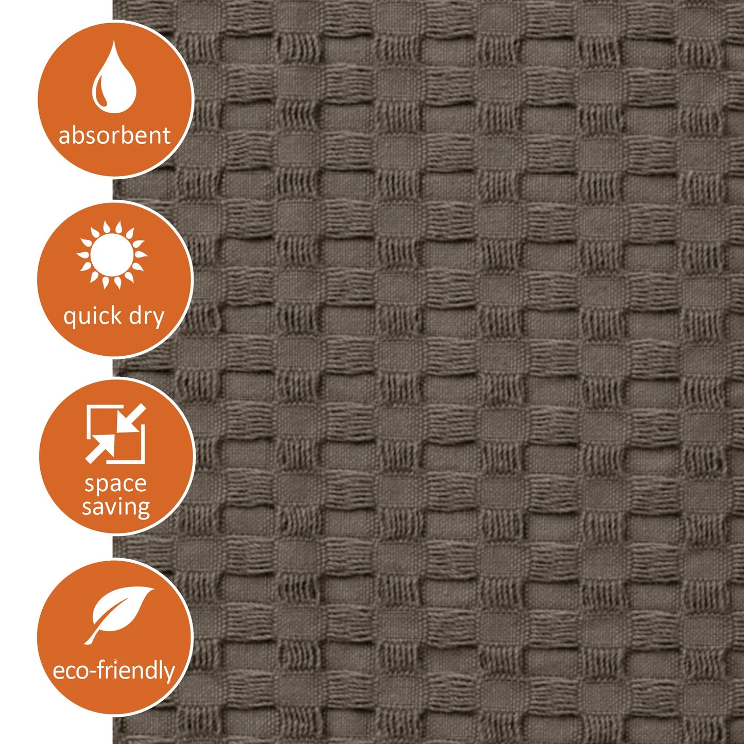 Gilden Tree Bathroom Mat: 100% Absorbent Cotton Waffle Weave