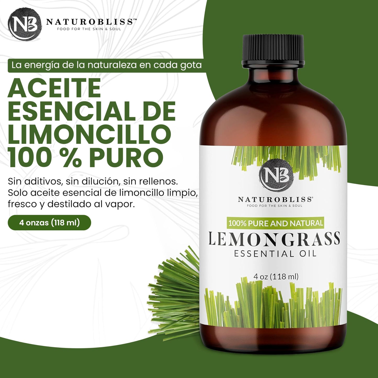 NaturoBliss 100% Pure Lemon Essential Oil: 4oz Value Size