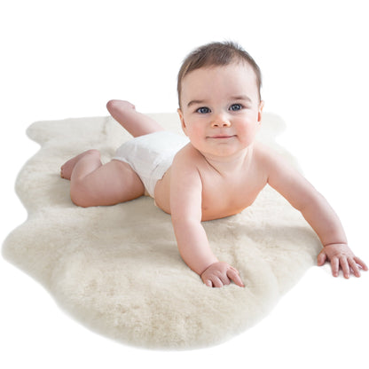 Woolino Sheepskin Luxuriously Soft Rug: 100% Natural Merino Wool
