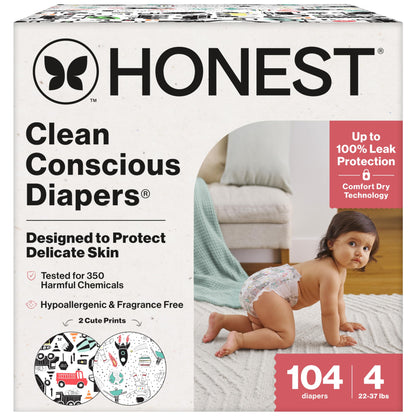 The Honest Company Comfort Dry Diapers: TCF Plant-Based Protection