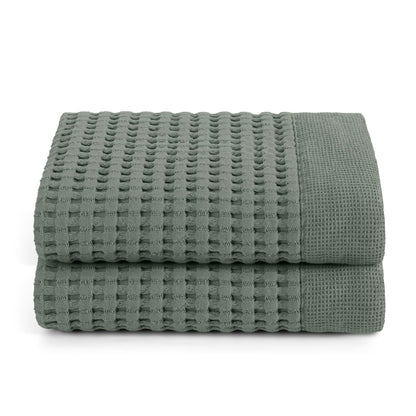Gilden Tree Bathroom Mat: 100% Absorbent Cotton Waffle Weave