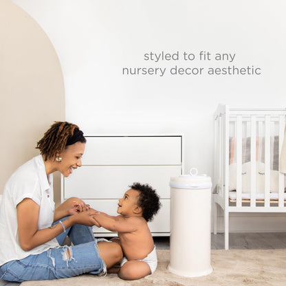 Ubbi Steel Diaper Pail: Powder-Coated Odor-Locking Bin