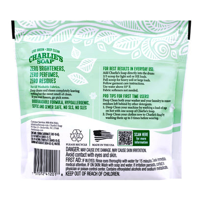 Charlie’s Soap Fragrance-Free Hypoallergenic Deep Cleaning Laundry Powder