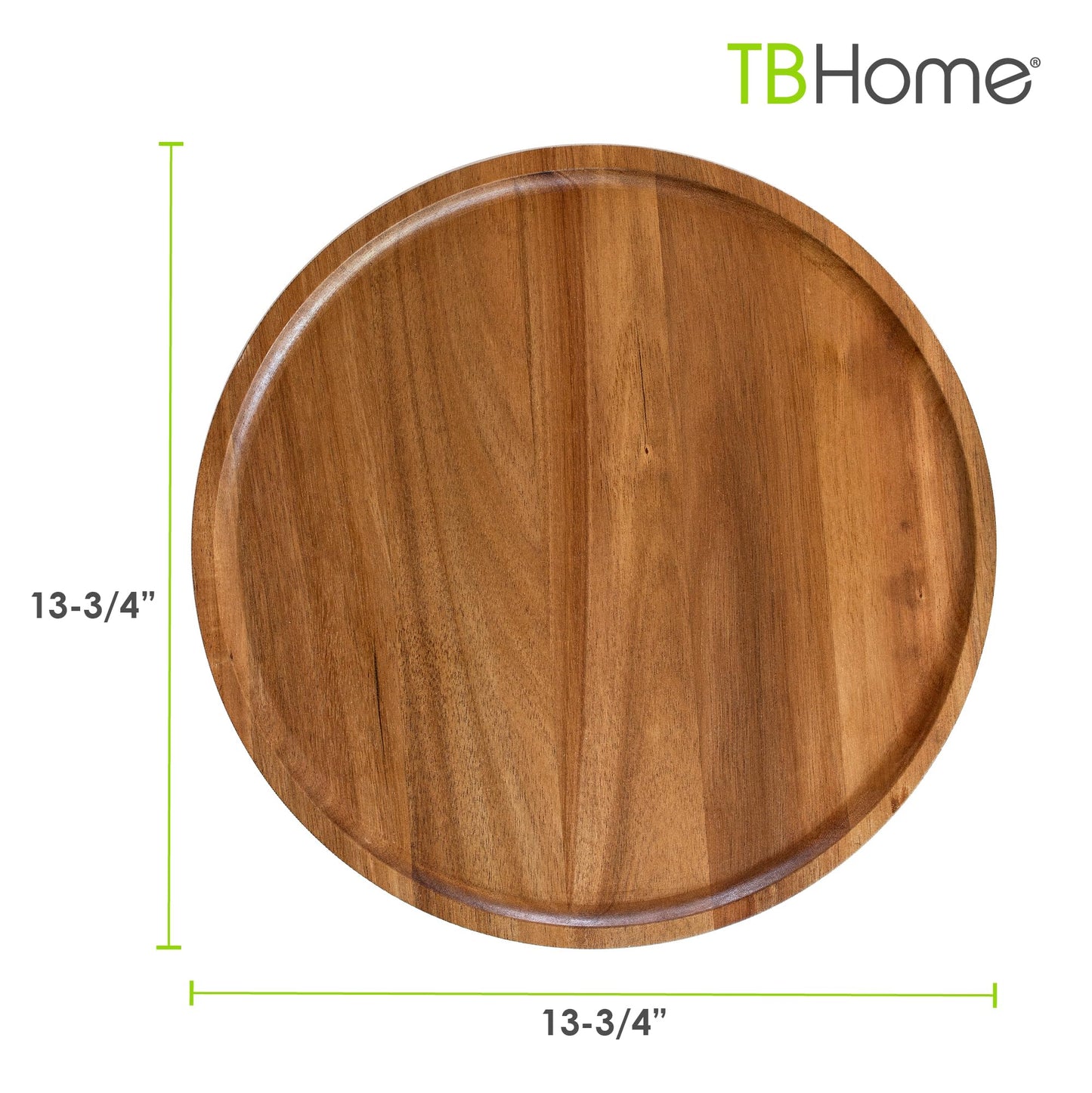 TB Home Acacia Wood Lazy Susan Kitchen Turntable Organizer