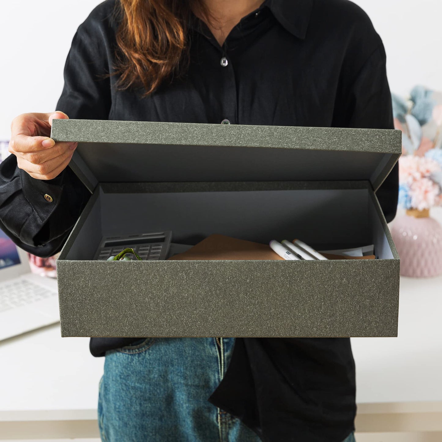 End Plastic Bins: Decorative Storage Boxes Made from Premium, Recyclable Kraft Paper