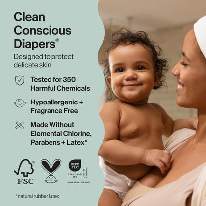 The Honest Company Comfort Dry Diapers: TCF Plant-Based Protection