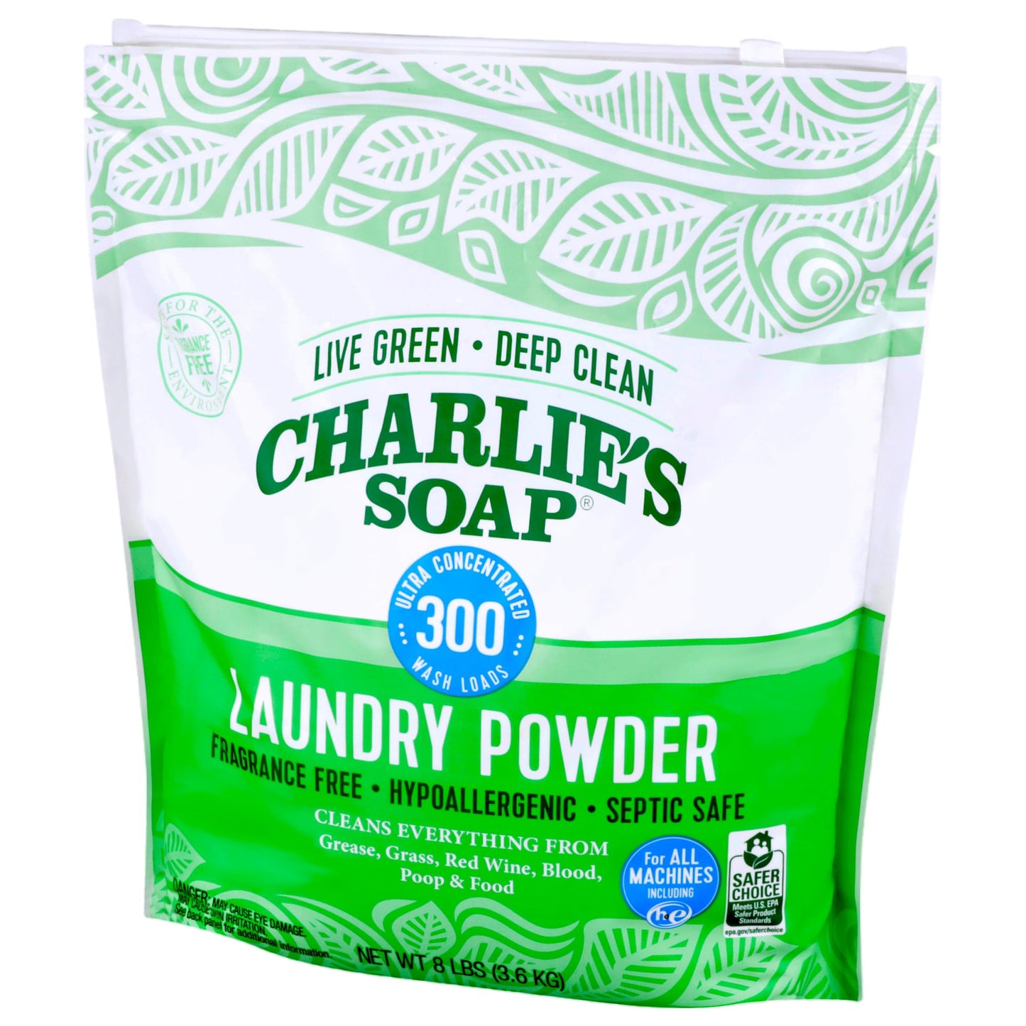 Charlie’s Soap Fragrance-Free Hypoallergenic Deep Cleaning Laundry Powder