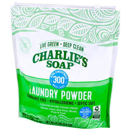 Charlie’s Soap Fragrance-Free Hypoallergenic Deep Cleaning Laundry Powder