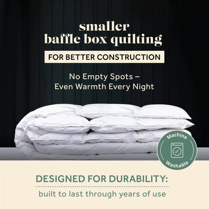 ComfyDown RoyalRest Comforter: 750+ Fill Power Luxury Goose Down