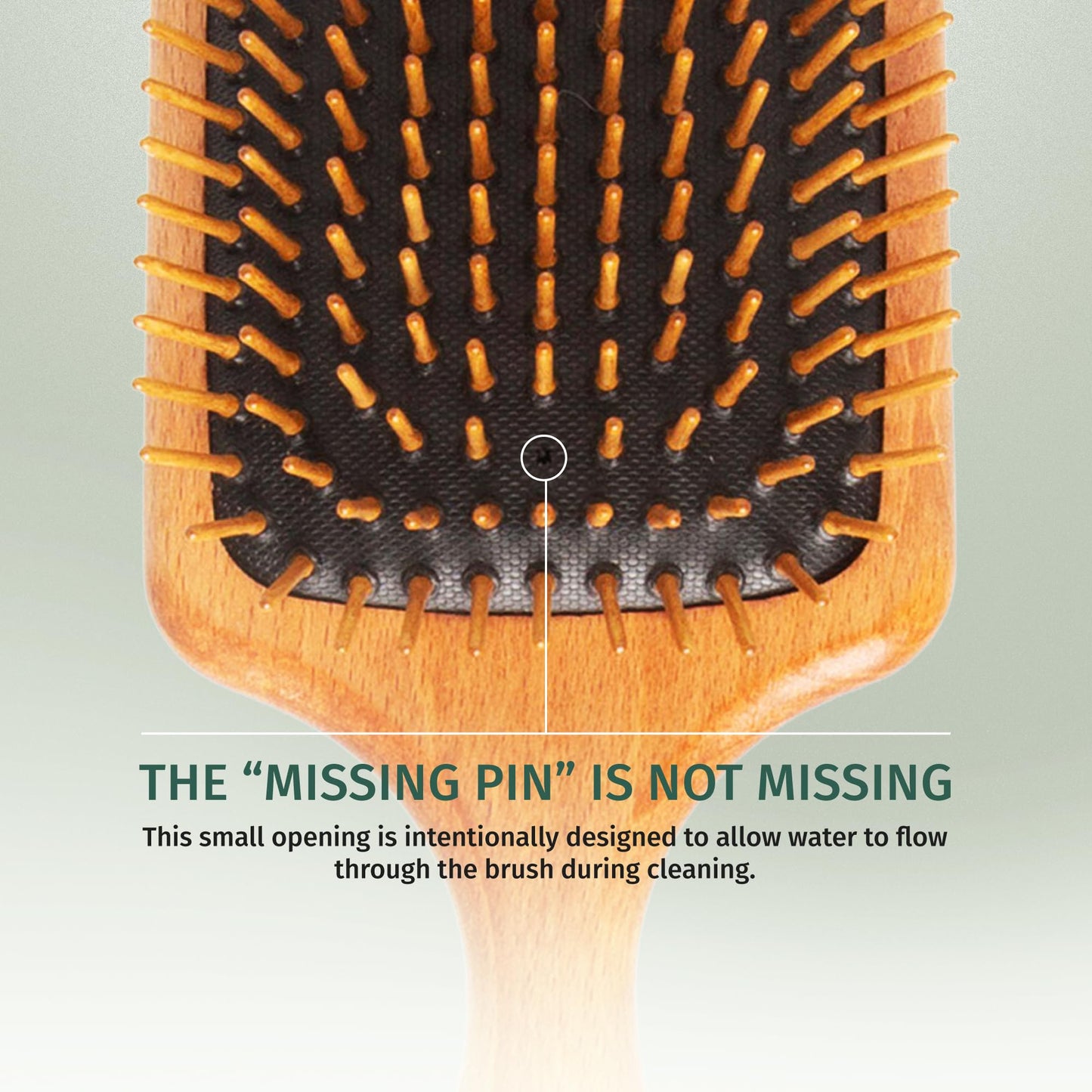 SHASH Made in Germany Wooden Paddle Brush: Eco-Sourced Wood