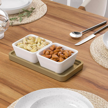 Sustainable Bamboo Bathroom Vanity Tray: Sleek Countertop Organizer