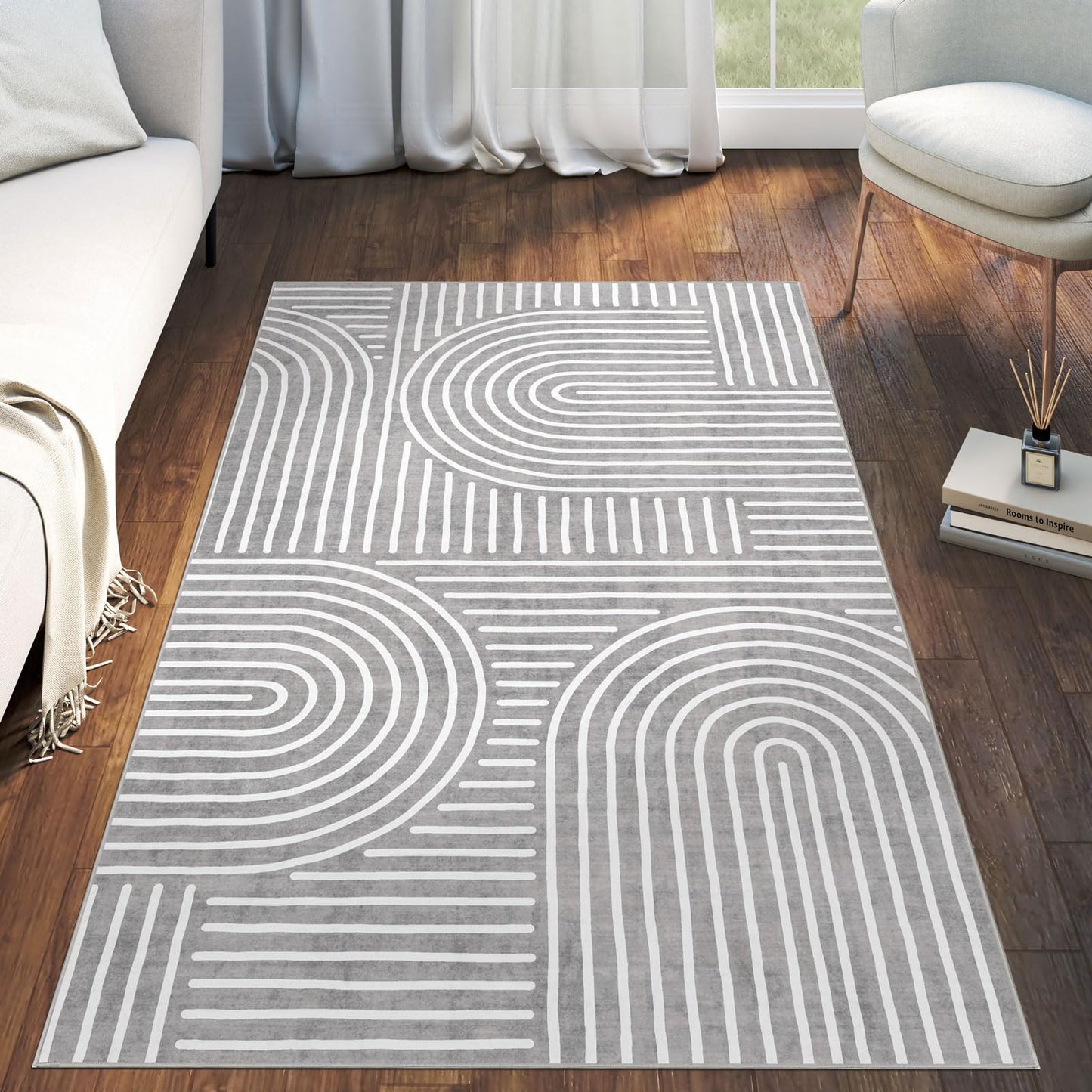 LUXRUG 6x9 OEKO-TEX Certified Modern Abstract Washable Rug