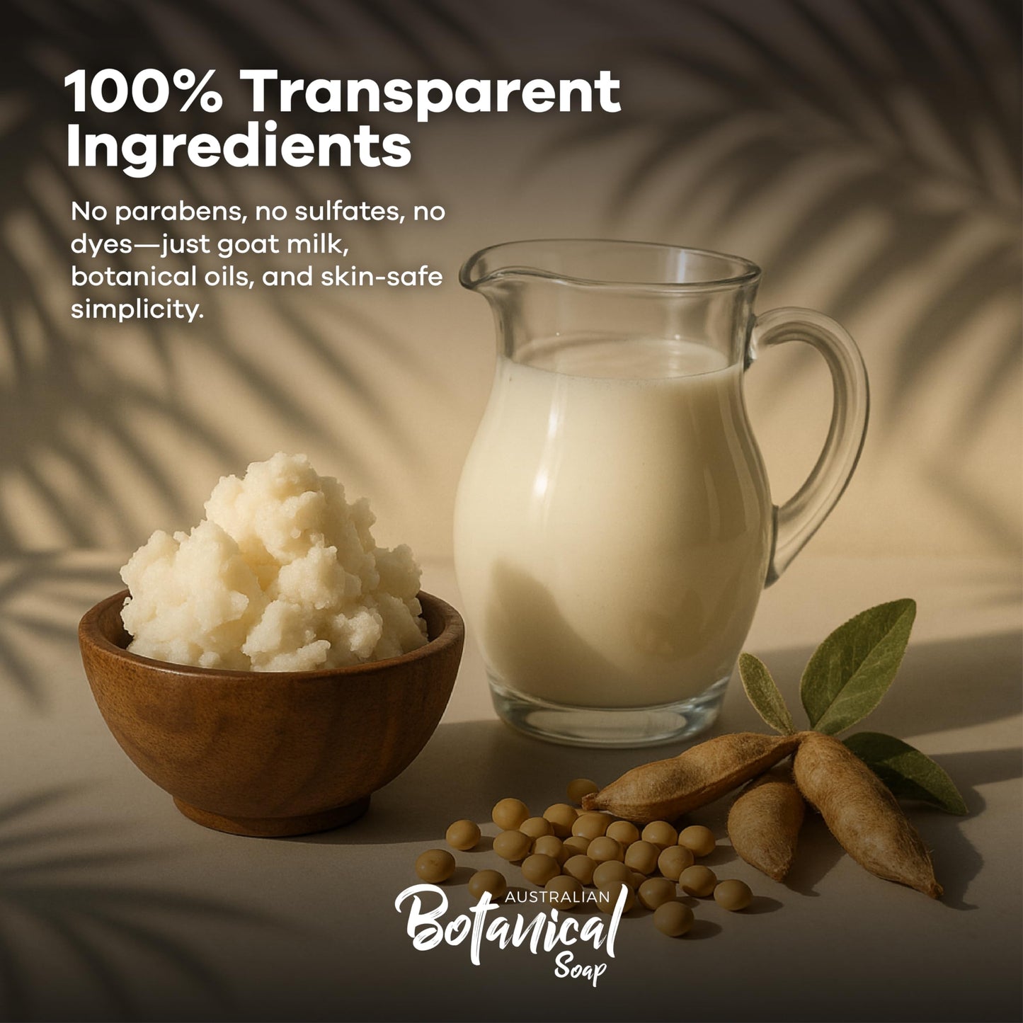 Australian Botanical Goat Milk Soap: Triple Milled with Organic Shea Butter