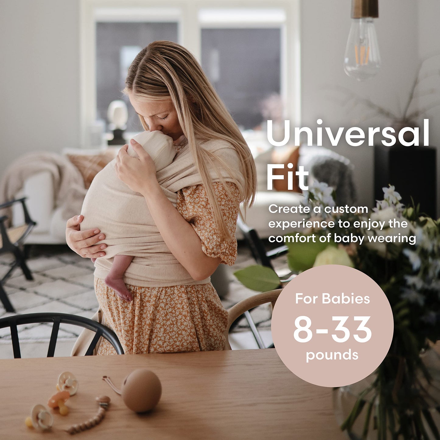 Mushie Organic Cotton Baby Wrap: Soft Roman Green Sling