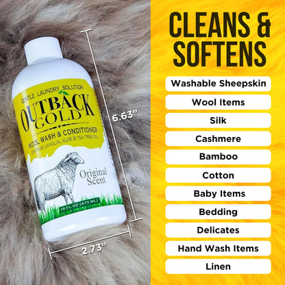 Outback Gold Unscented Plant-Based Wool & Cashmere Wash