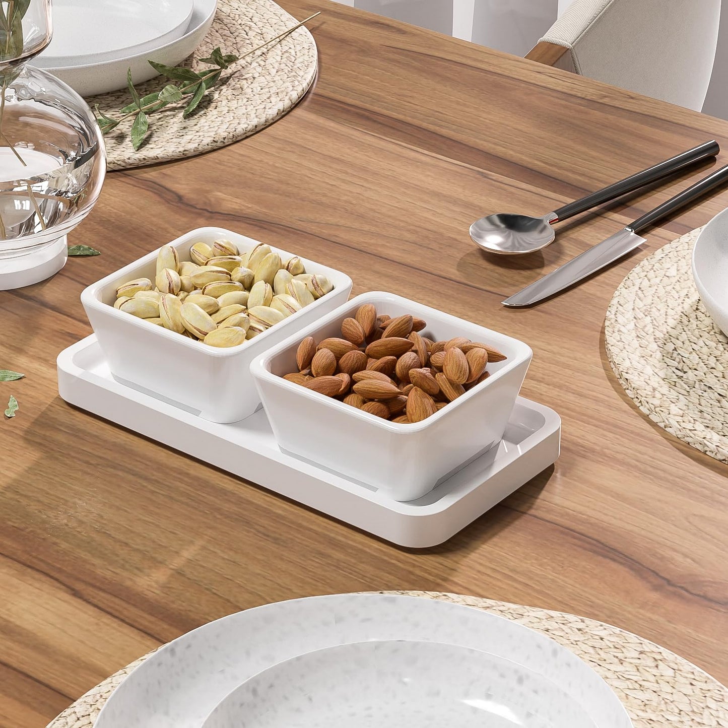 Sustainable Bamboo Bathroom Vanity Tray: Sleek Countertop Organizer