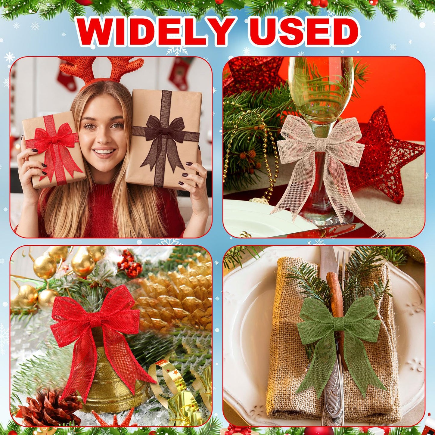 Extended 12-Yard Burlap Ribbon: Natural Wired Edge for Permanent, Handmade Bows & Garlands