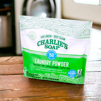 Charlie’s Soap Fragrance-Free Hypoallergenic Deep Cleaning Laundry Powder