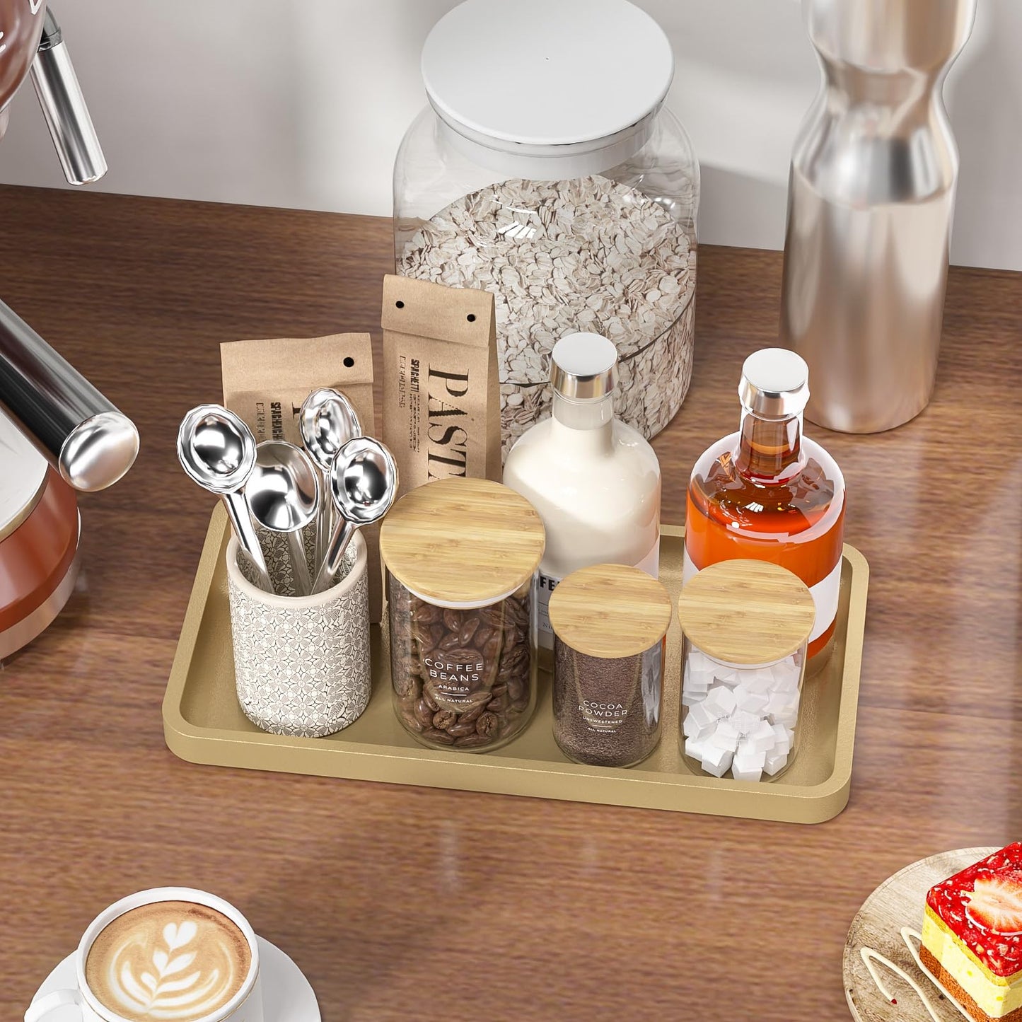Sustainable Bamboo Bathroom Vanity Tray: Sleek Countertop Organizer