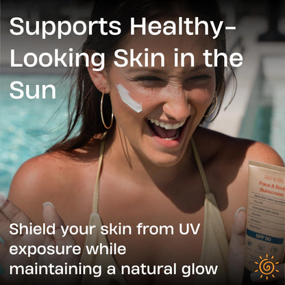 Sky and Sol Natural Mineral Sunscreen SPF 30 3 oz: Natural Tallow & Zinc Oxide, Reef Safe, Water Resistant, Fragrance-Free, Non-Greasy Formula for Face and Body