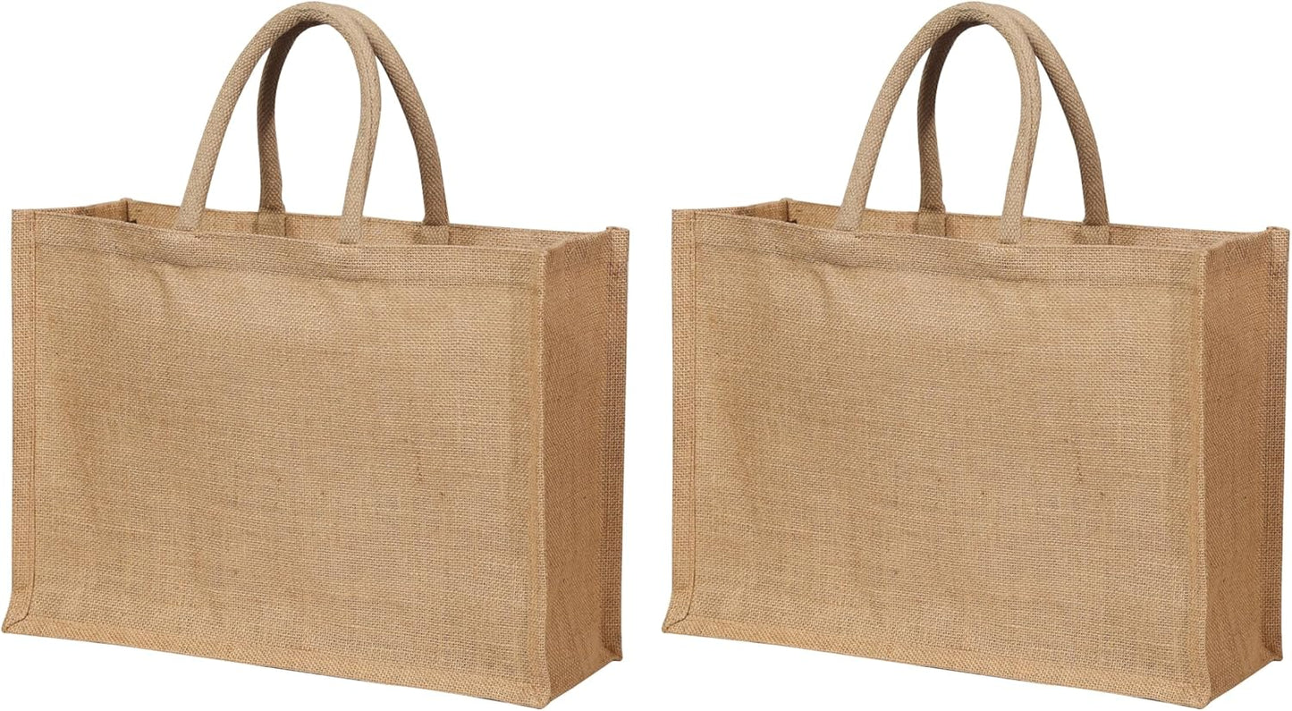 The 100% Natural Choice: Jute Burlap Tote Bags to End Plastic Grocery Waste