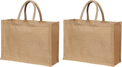 The 100% Natural Choice: Jute Burlap Tote Bags to End Plastic Grocery Waste