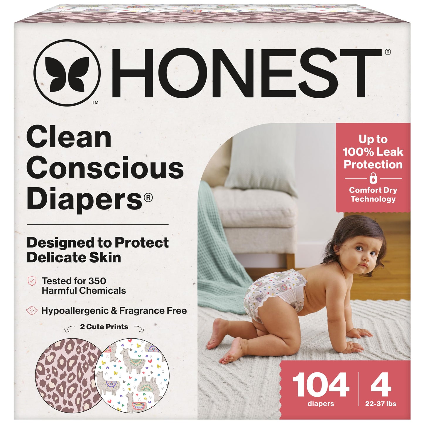 The Honest Company Comfort Dry Diapers: TCF Plant-Based Protection