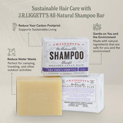 J·R·LIGGETT'S All-Natural Shampoo Bar: Tea Tree, Jojoba & Peppermint