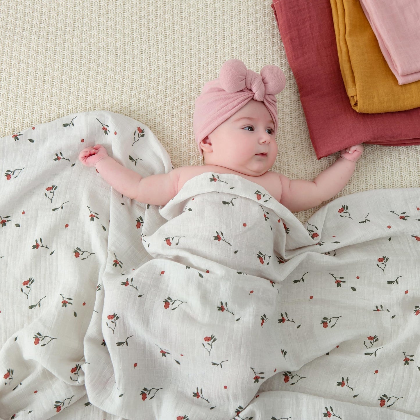 POMISO Muslin Swaddle Pack: 100% Pure Cotton Comfort