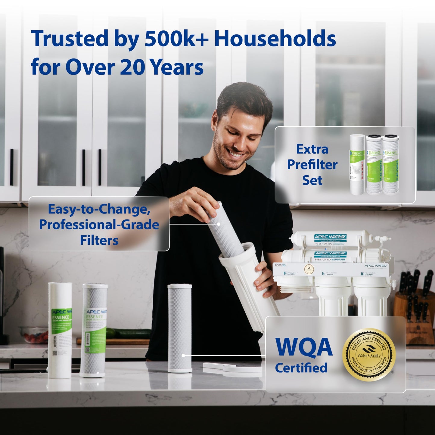 APEC ROES-PH75: The WQA Certified 6-Stage System for Alkaline Mineral pH+ Drinking Water