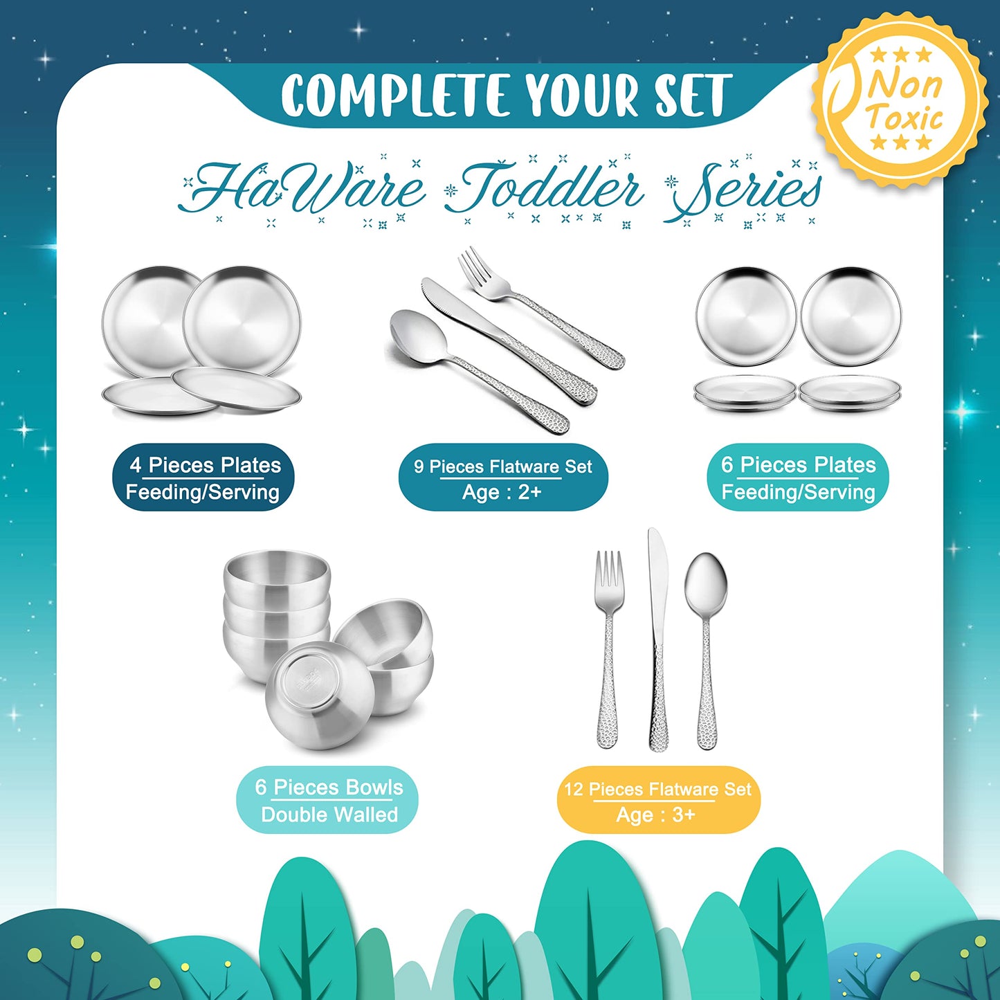 HaWare Stainless Steel Bowls: 18/8 Double-Walled Purity