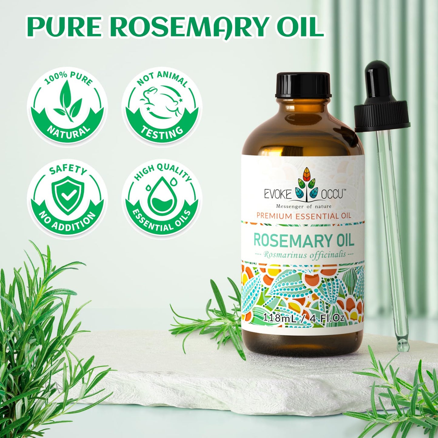 EVOKE OCCU: 100% Pure Clary Sage Essential Oil, 4oz