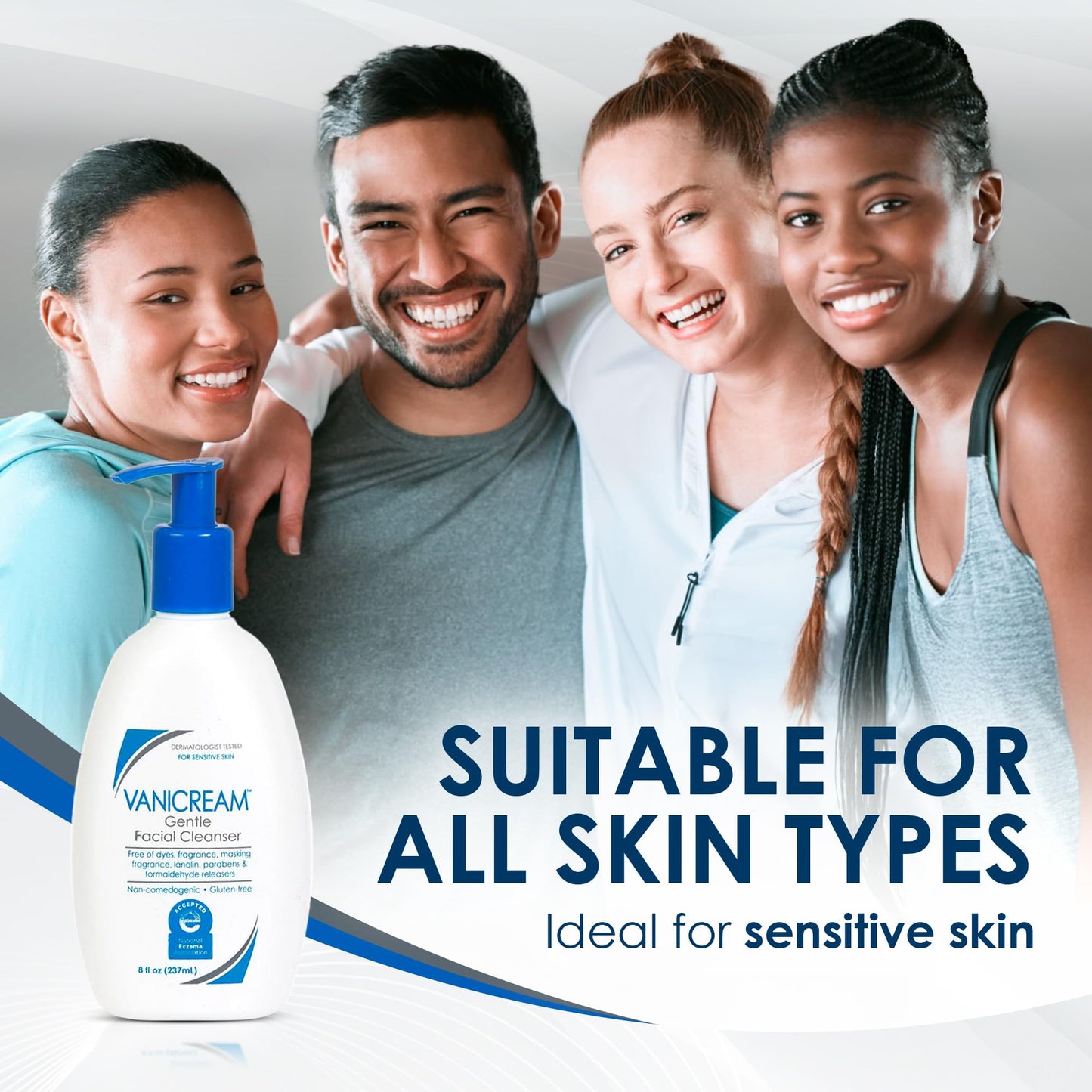 Fragrance-Free, Sulfate-Free Gentle Facial Cleanser – Vanicream