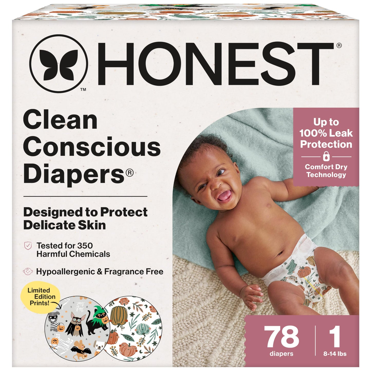 The Honest Company Comfort Dry Diapers: TCF Plant-Based Protection