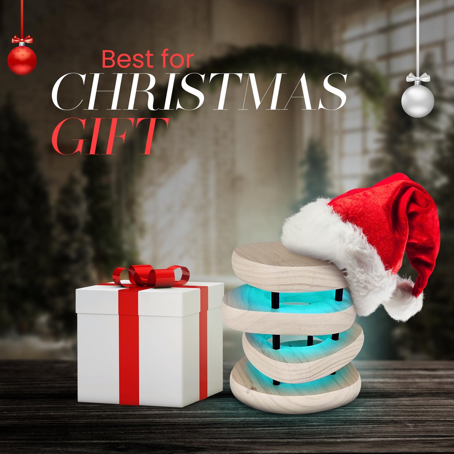 Filimin Friendship Lamp: Mid-Century Knotty Alder Wood