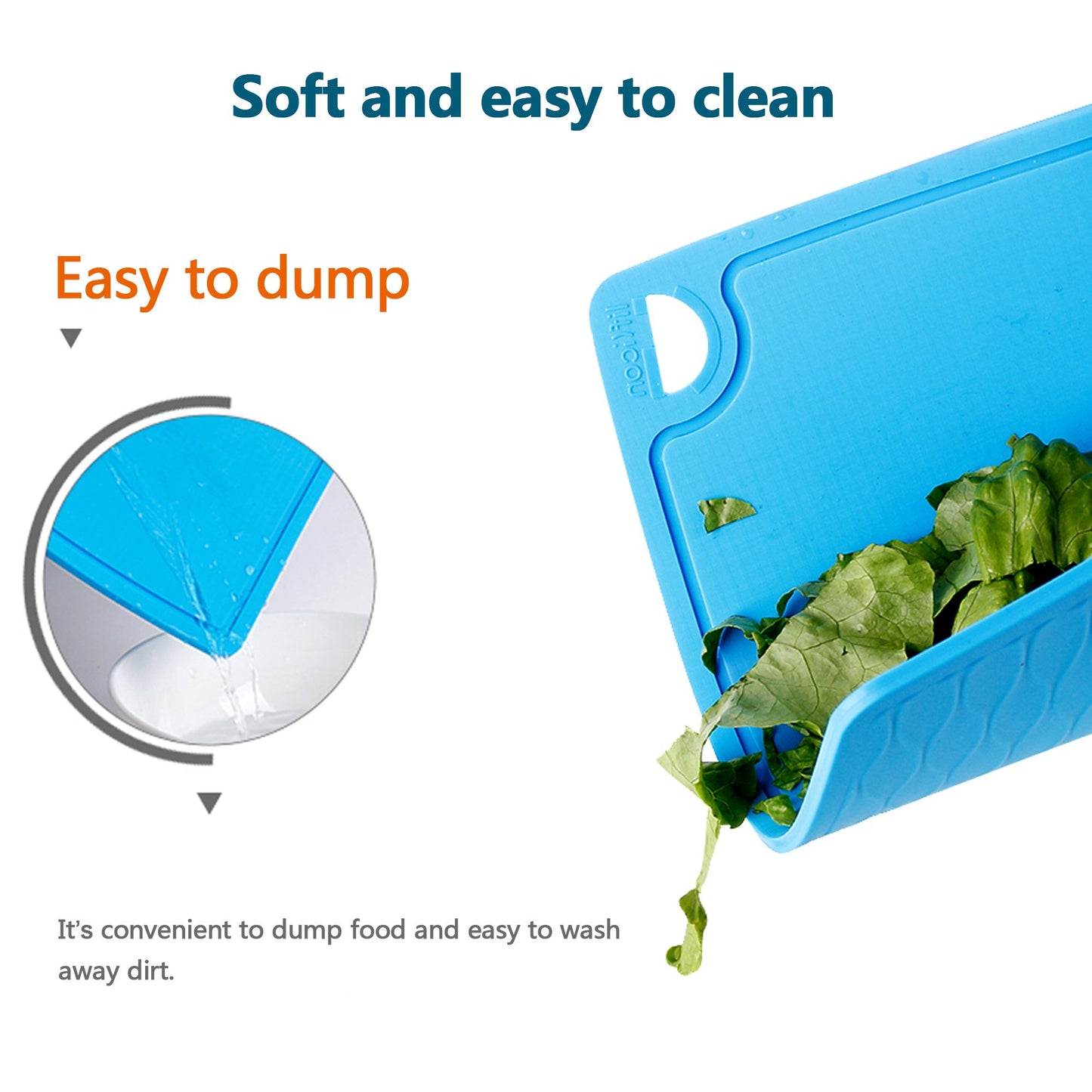 Liflicon 12.6'' x 9.1'' Thick Silicone Cutting Board: Non-Toxic & Flexible.