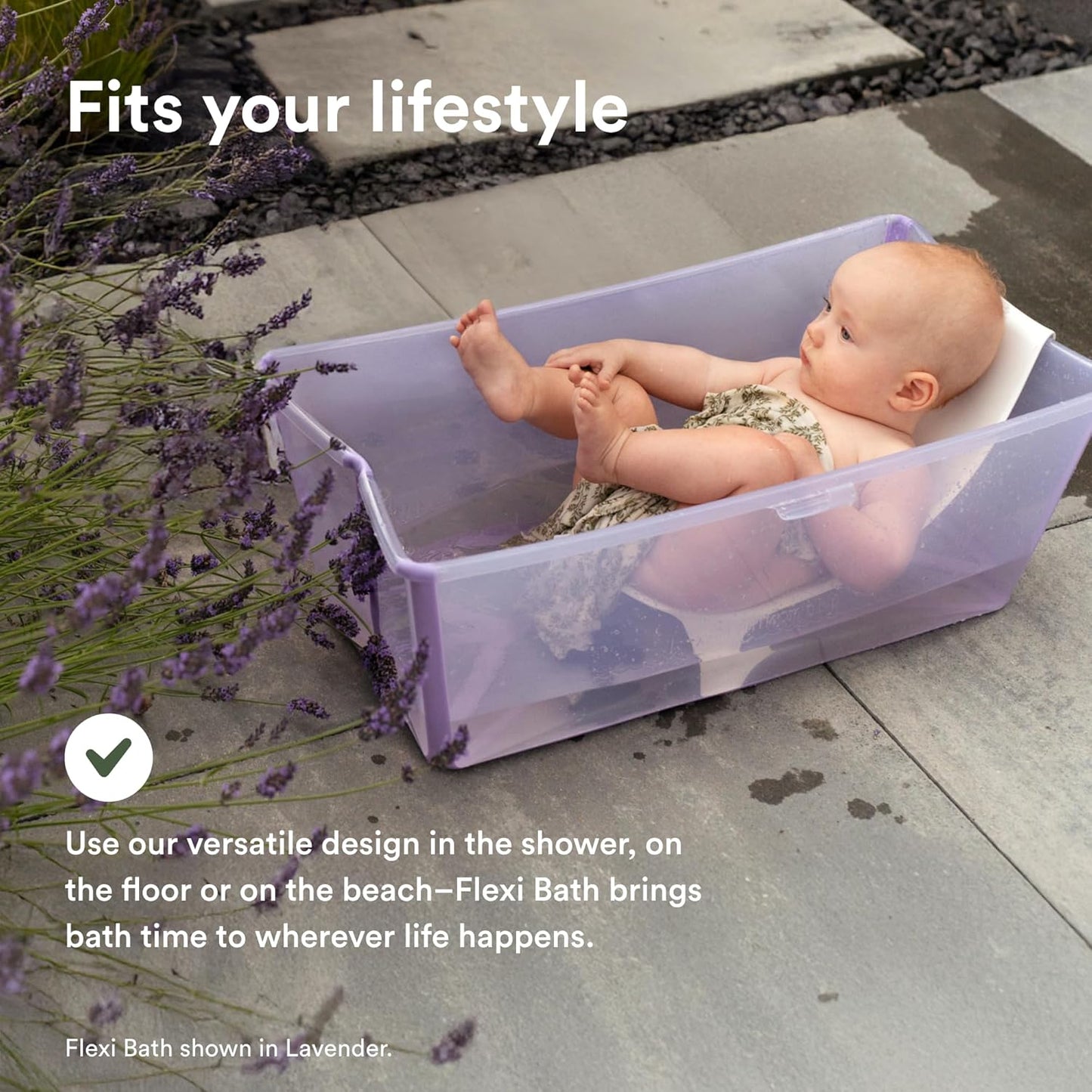Stokke Flexi Bath Bundle: Non-Toxic Foldable Tub & Newborn Support