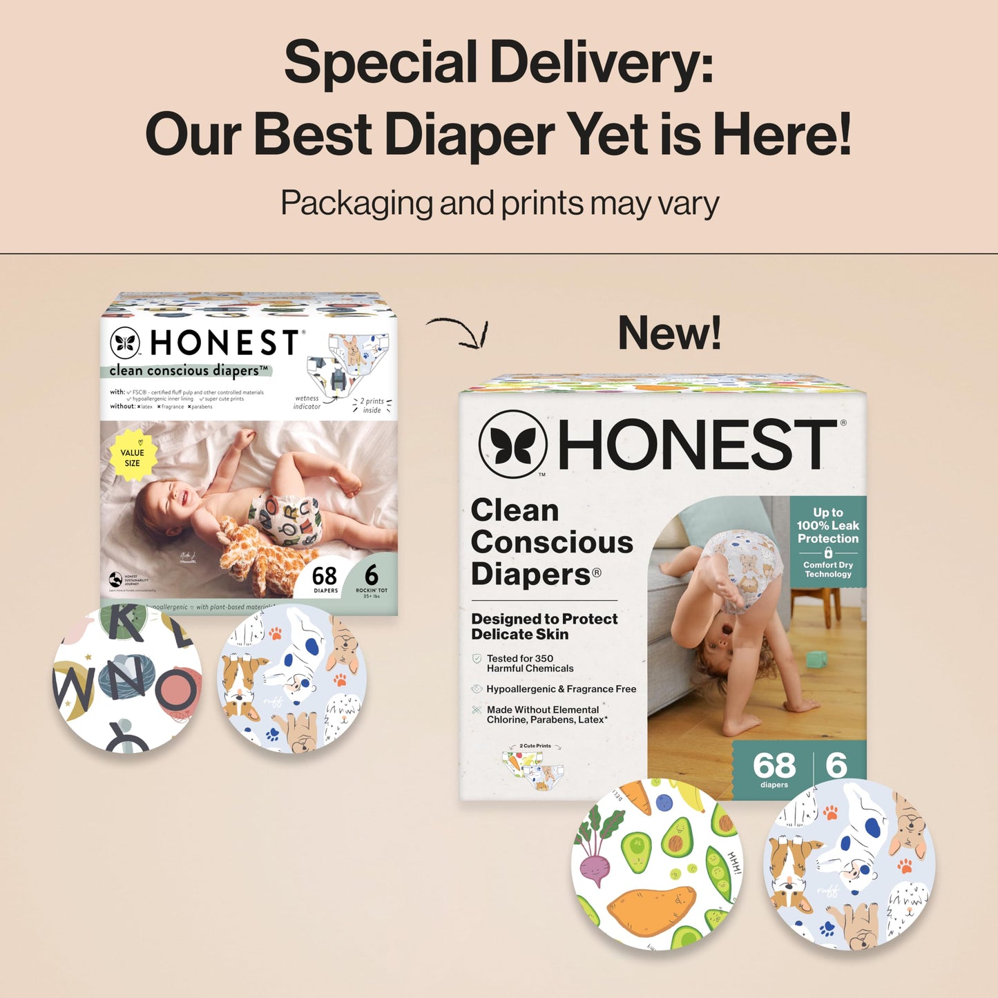 The Honest Company Comfort Dry Diapers: TCF Plant-Based Protection